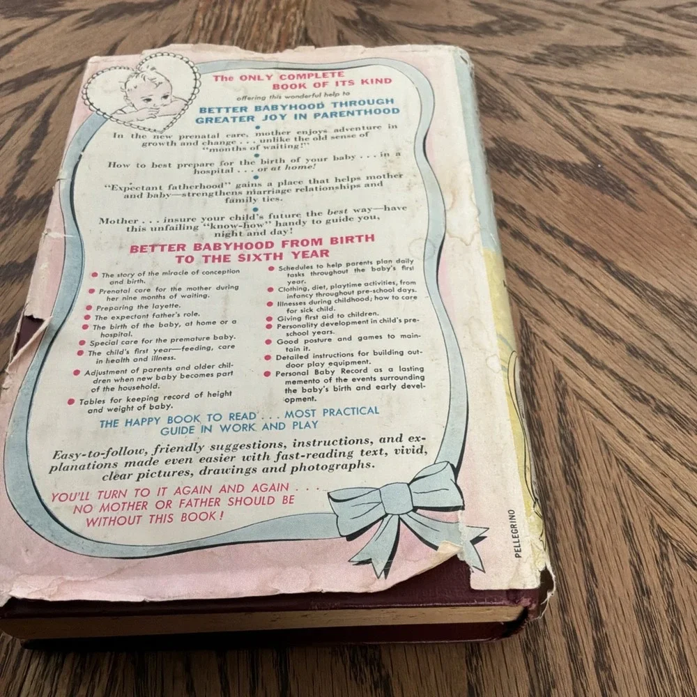 Vtg‎ 1955 The New American Baby Book Hardcover Fully Illustrated